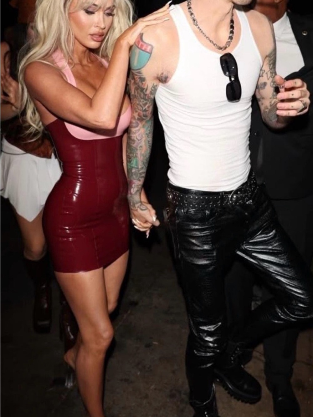 Pamela Anderson pink latex dress - cosplay bodycon minidress